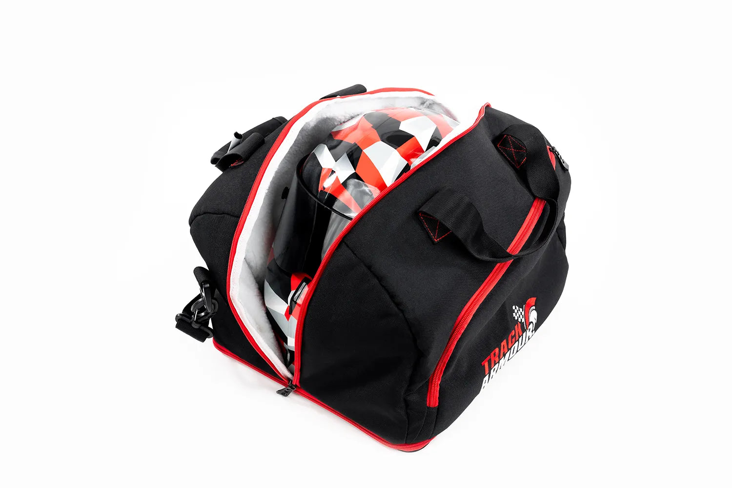 custom motorcycle helmet bags Track ARMOUR Helmet Bag With Extendable Shoe Compartment For Track Day, Auto Racing, Motorcycles & Auto Cross, Fleece Lined