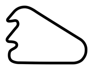 Pocono Int'l Raceway North South Option 1 without Chicane Course Decal